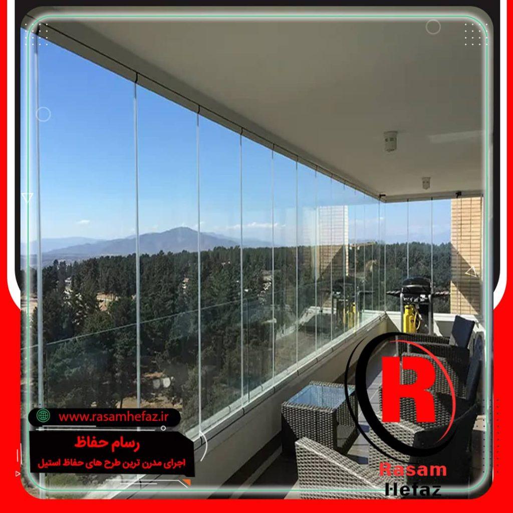بالکن شیشه ای تاشو