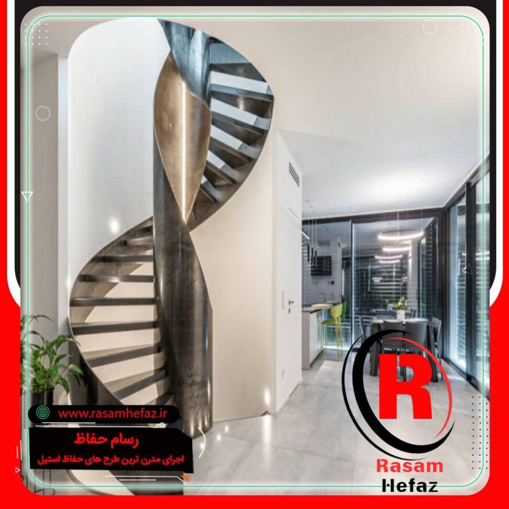 راه پله دوبلکس مارپیچ فلزی