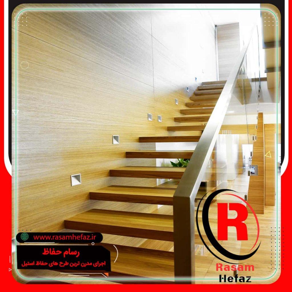 اجرای راه پله دوبلکس کم جا کنار دیوار