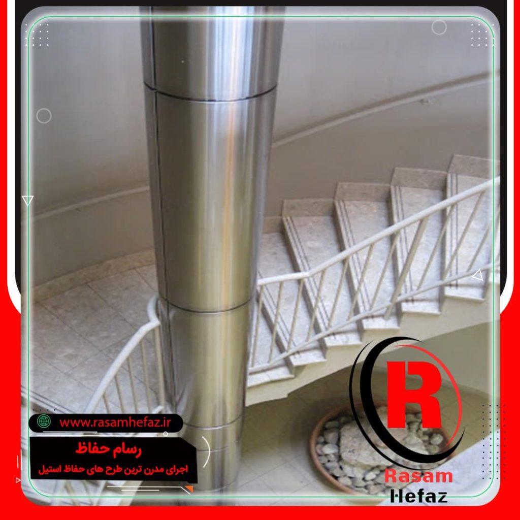 اجرای کاور استیل ستون