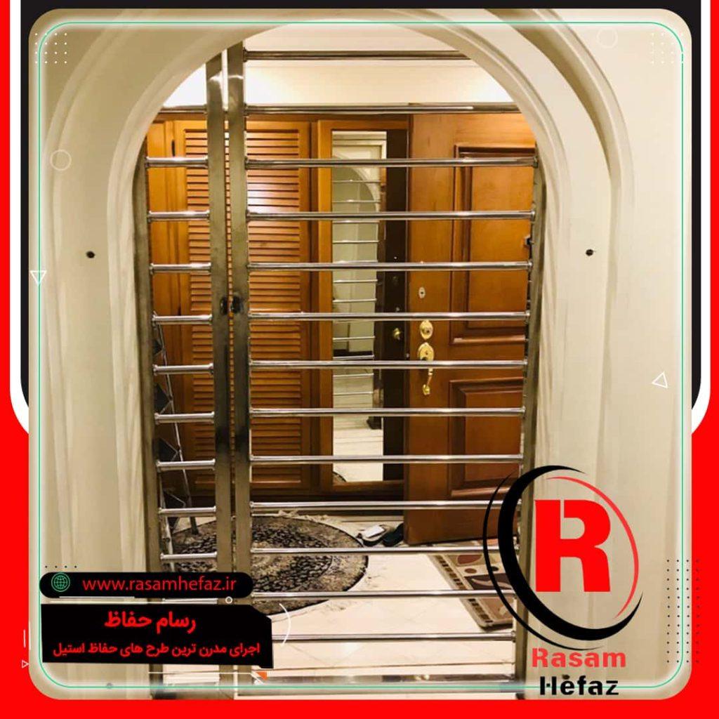 نرده حفاظ استیل درب آپارتمان