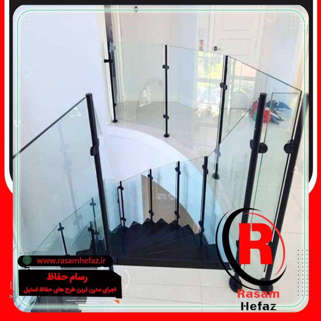 قیمت نرده استیل با شیشه