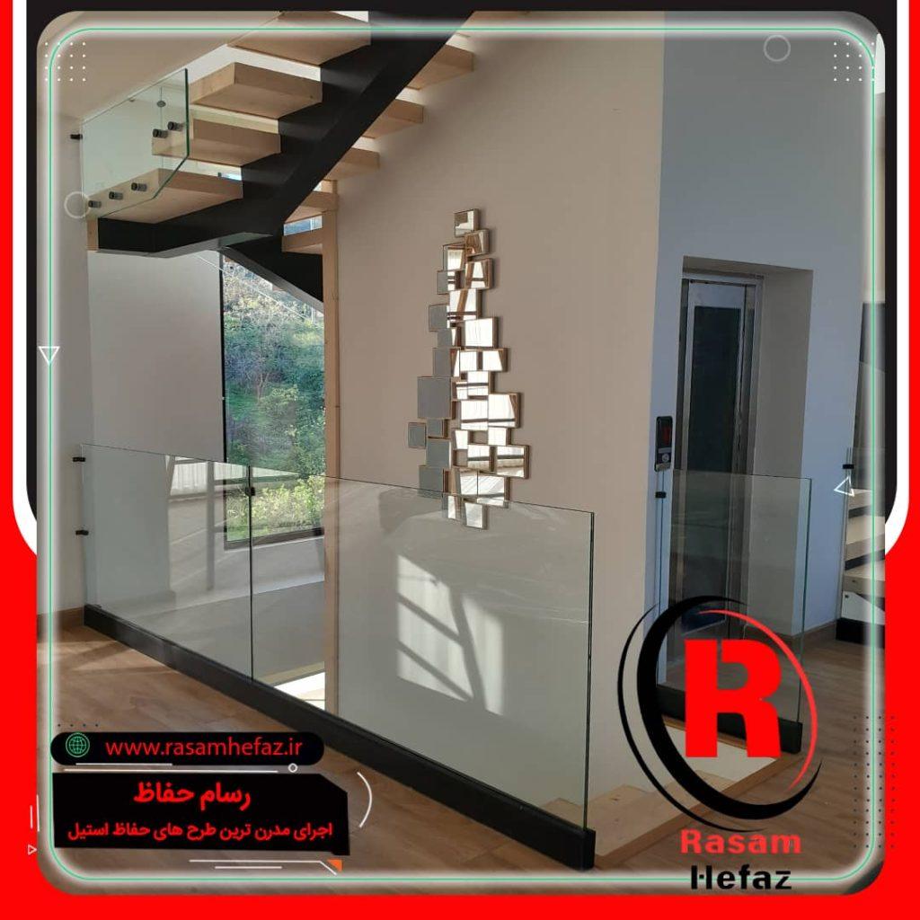 قیمت نرده شیشه ای راه پله