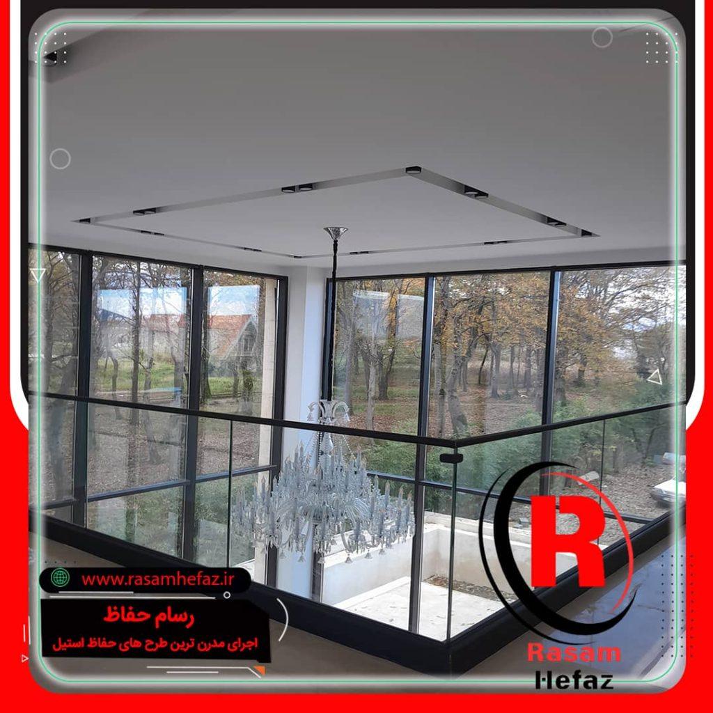 نرده شیشه ای جدید راه پله