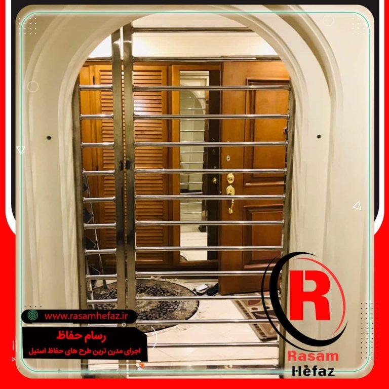 نرده حفاظ استیل درب آپارتمان