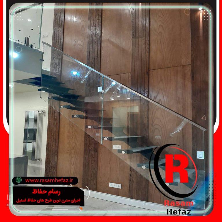 خرید و قیمت نرده شیشه ای راه پله