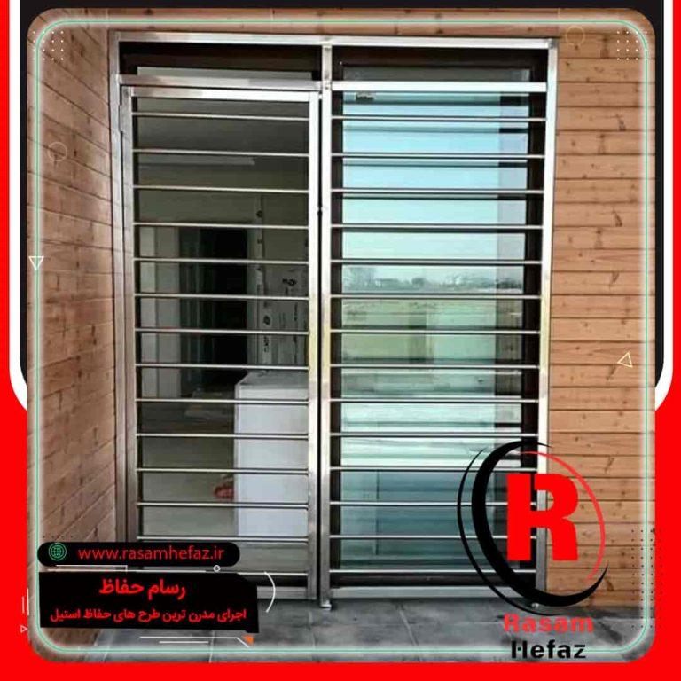 اجرای نرده استیل حفاظ درب ورودی ویلا